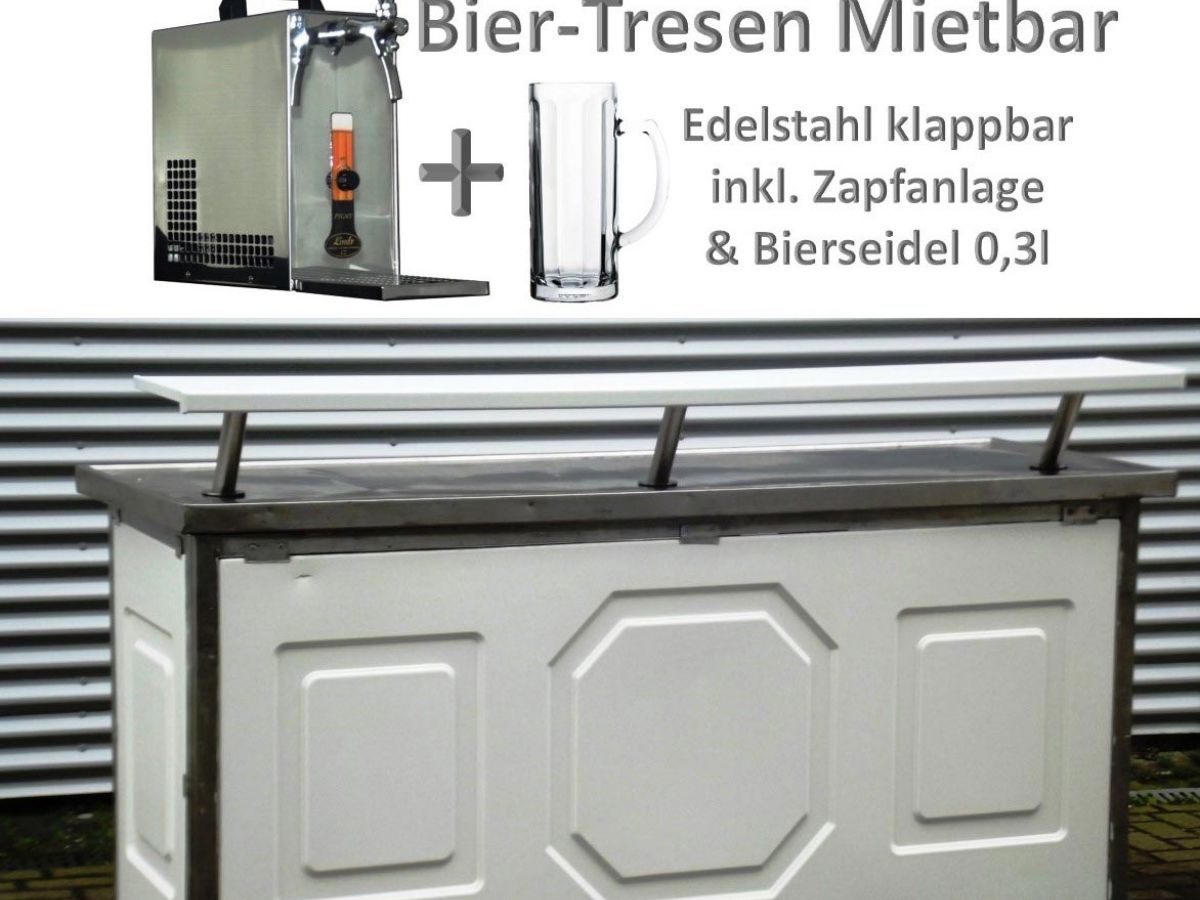 M2 Edelstahl Tresen Inkl Bierzapfanlage Glaeser